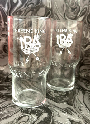 Greene King IPA Pint Gläser x 2