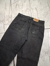 Vintage Levi's 560 Tapered Black Denim Jeans Men's 36x32 Made in USA