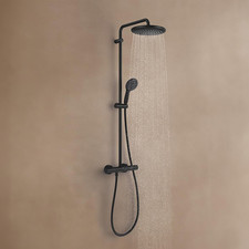 GROHE QuickFix Black Vitalio Start System 250 Shower System with Therm 266772431