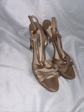 Prada WOMEN’S TAN STRAPPY HEELED SHOES Size 10 US EU 40
