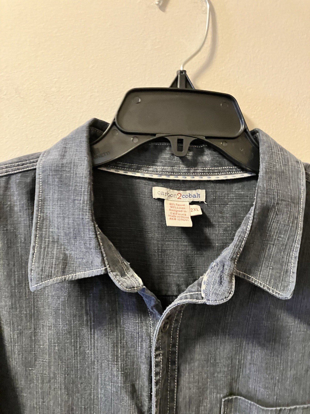 Carbon2Cobalt Eclipse Denim Button Down Collared … - image 3