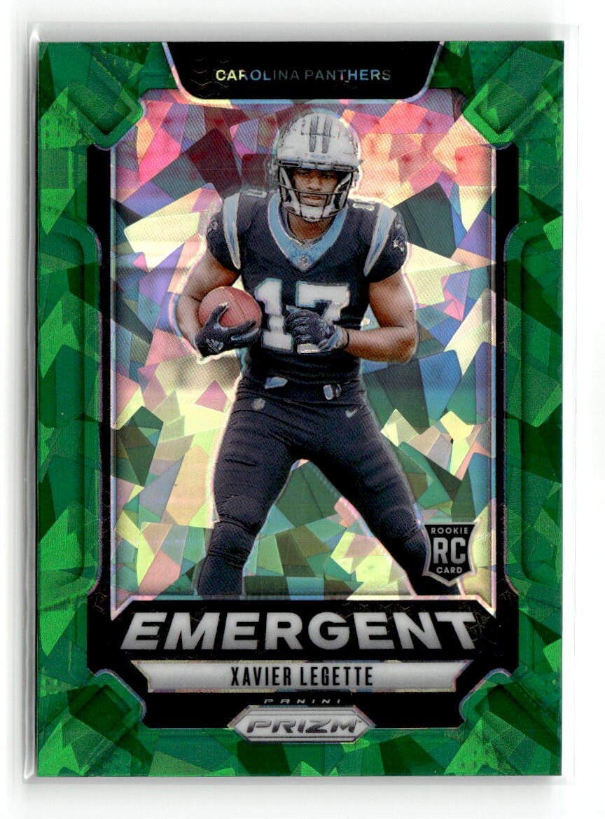 2024 Panini Prizm - Emergent Xavier Legette #15 Green Ice Prizm (RC)