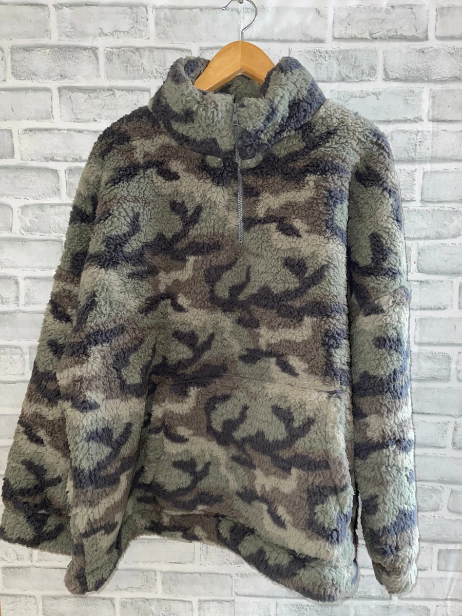 Ae cozy sherpa quarter zip sweatshirt sales