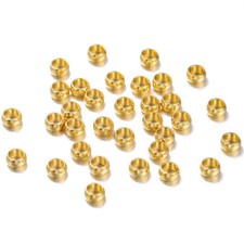 100pcs Golden Stainless Steel European Large Hole Beads Rondelle Spacer 1.5 4mm