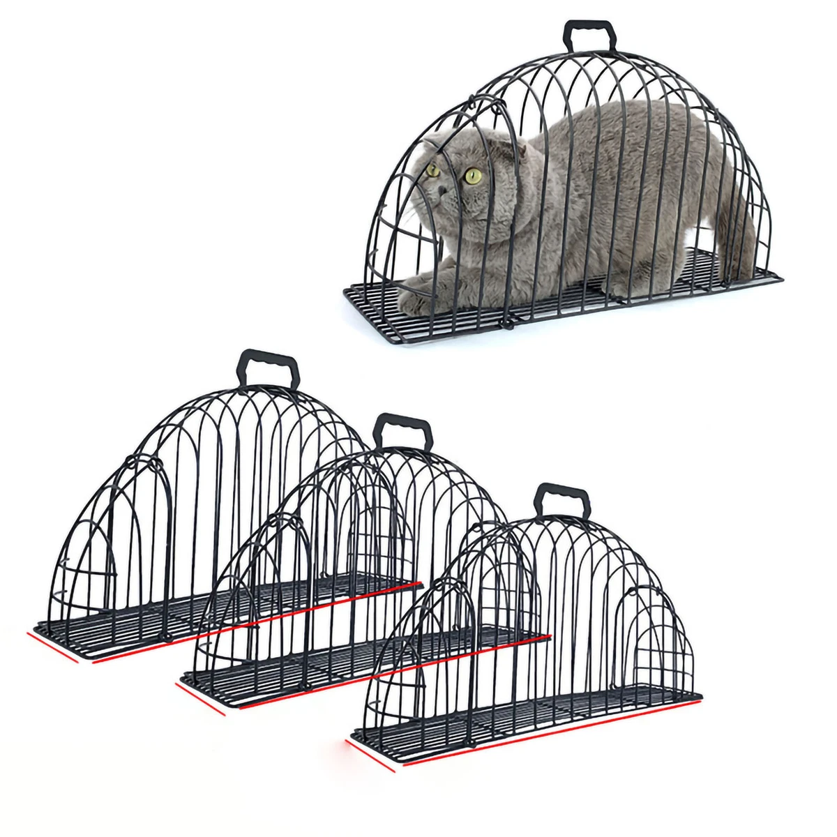 Cat Shower Cage Multipurpose Scratch Resistance Metal Kitten