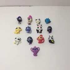 13 Assorted Littlest Pet Shop Figures Bug Dog Cat Fish Monkey Butterfly