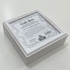 Sudberry Oak Box white wash 6" x 6" opening for Needlework stitching Insert