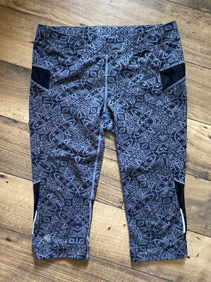 ATHLETA Capri with Pocket ..Gray and Black Size Medium ..Running..Yoga