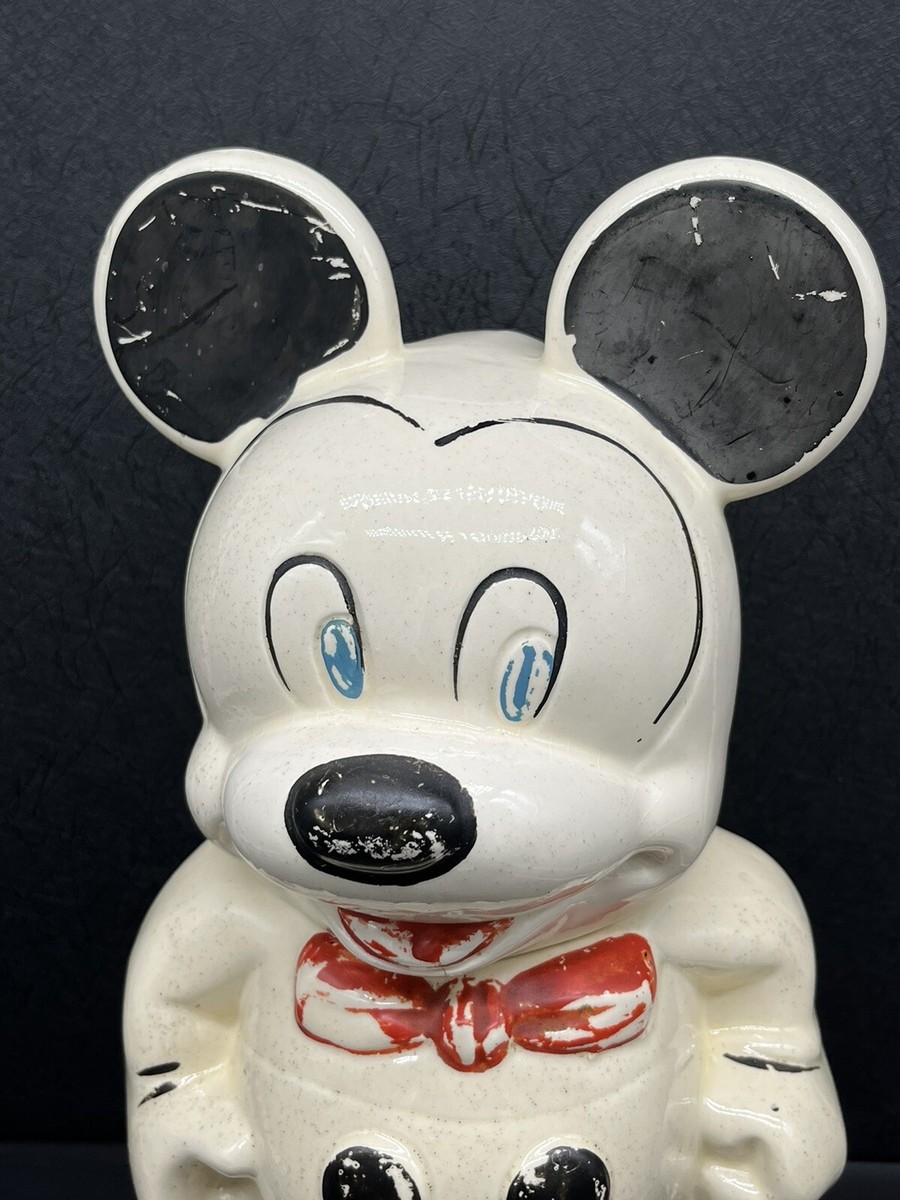 VTG Walt DISNEY Mickey Mouse Minnie Turnabout Ceramic Cookie Jar