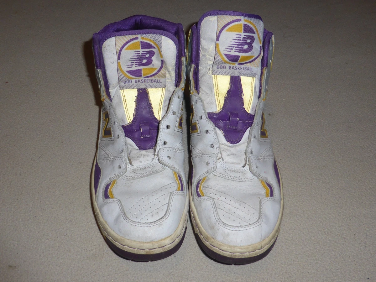 NEW BALANCE JAMES WORTHY LAKERS PURPLE BASKETBALL SHOES SIZE 11