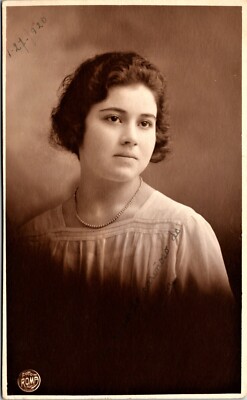 PORTRAIT OF A YOUNG WOMAN NAMED CELIA :  RPPC
