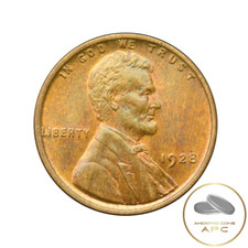 1928 Lincoln Wheat Cent Red Brown BU Awesome Older Date With Striped Toning
