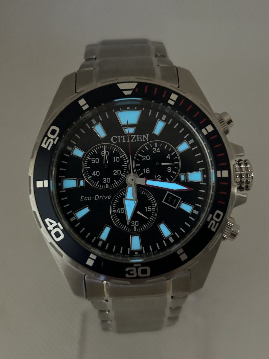 稼働品／CITIZEN Eco-Drive chronograph H500 Citizen Eco-Drive H500-R012282 Men's Chronograph Silver