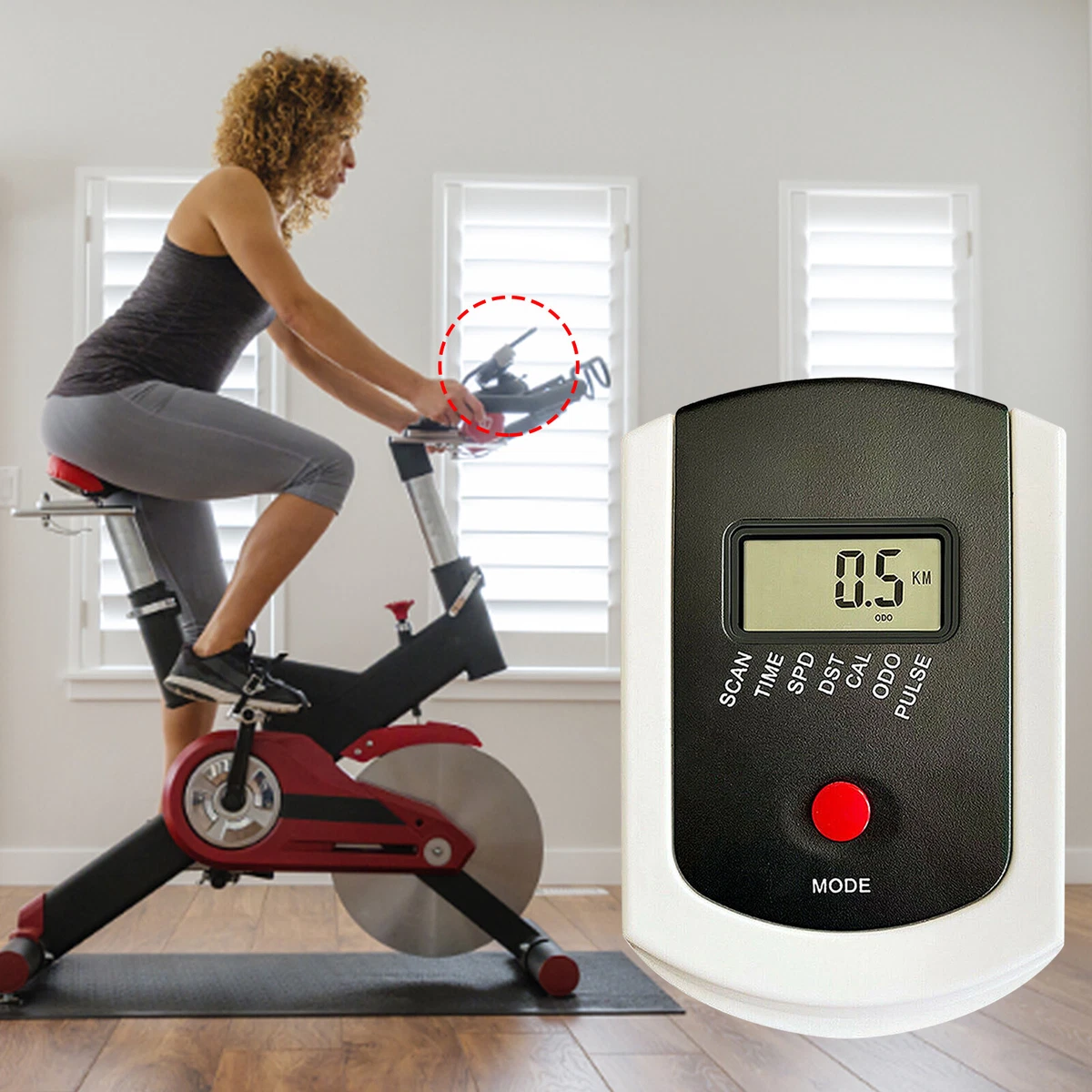 Exercise bike best sale speedometer