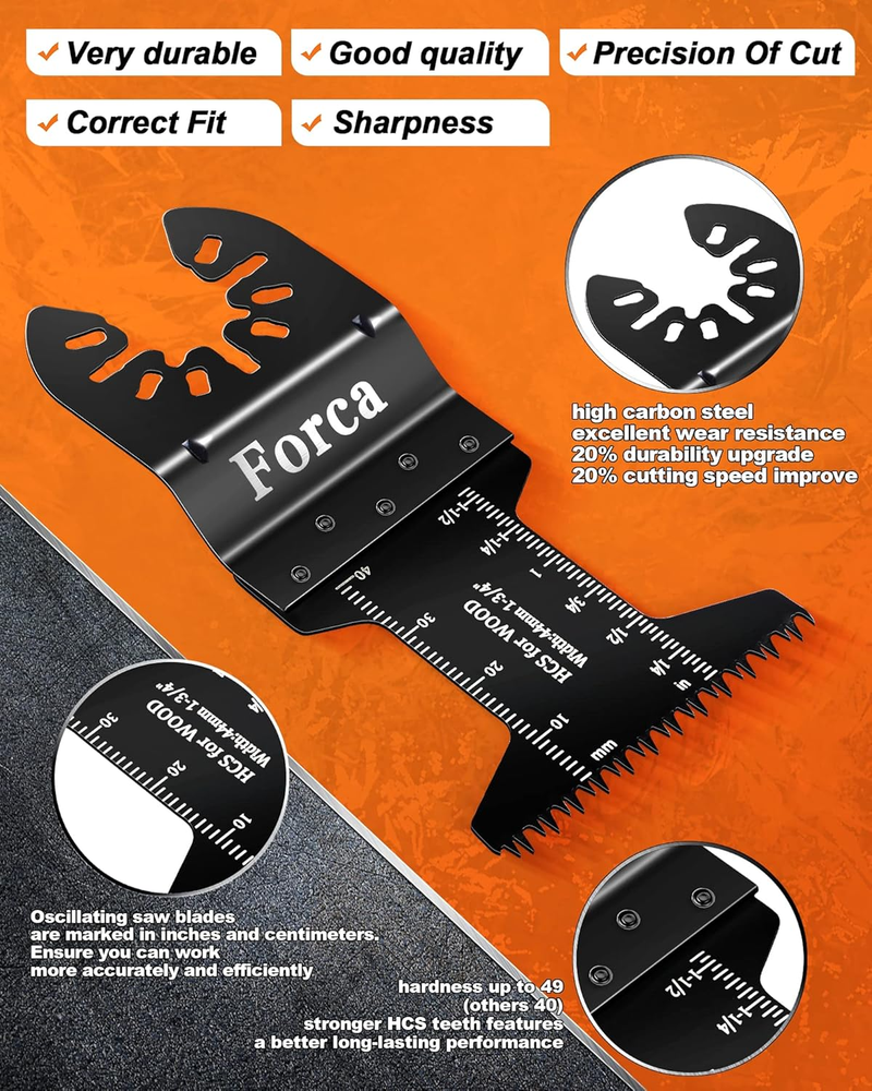 72Pcs Multi Tool Kit with Oscillating Saw Blades for Metal and Wood Cutting