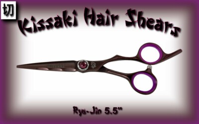 Kissaki Pro Hair Scissors 5.5'' Ryu-Jin Black Cherry Titanium Hair Cutting Shears