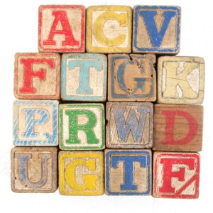 vintage baby blocks