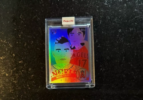 TOPPS PROJECT 70 MIKE TROUT/SHOHEI OHTANI #600 RAINBOW FOIL KEITH SHORE/70 