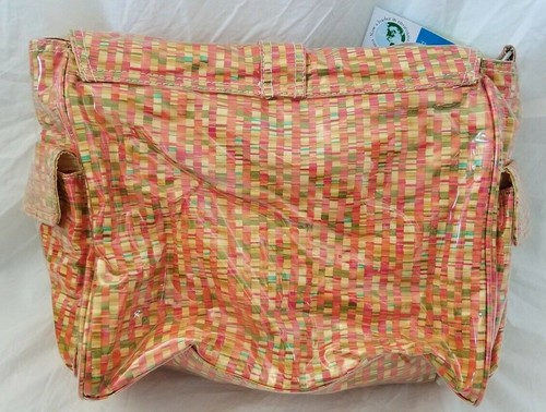Kalencom Striped Laminated Buckle Diaper Bag NIP - Picture 3 of 9