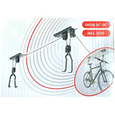 BIKEMATE Fahrrad Aufhängung DeckenLift Halterung Fahrradlift Montage bis 30kg