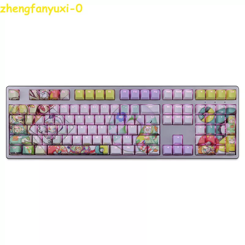 Game VTuber Pikamee PBT OEM Transparent Keycaps for Mechanical