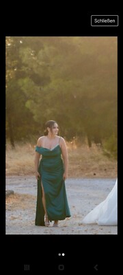 Elegantes Abendkleid in grün, Größe M, sehr guter Zustand, nur einmal getragen 