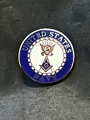 Masonic United States Navy Square Compass Tac Pin Fraternity Freemason NEW!