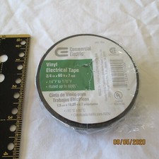 Commercial Electric Vinyl Tape Electrical BLACK TAPE 3/4" X 60 FT X 7 Mil