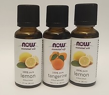 2 NOW Essential Oils, LEMON and 1 NOW Tangerine Essential Oil - NEW 3 total 