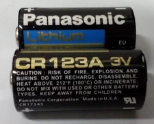 Bulk Pack of 2 FRESH DATED Panasonic CR123A 3V Lithium Batteries (YR 2033)