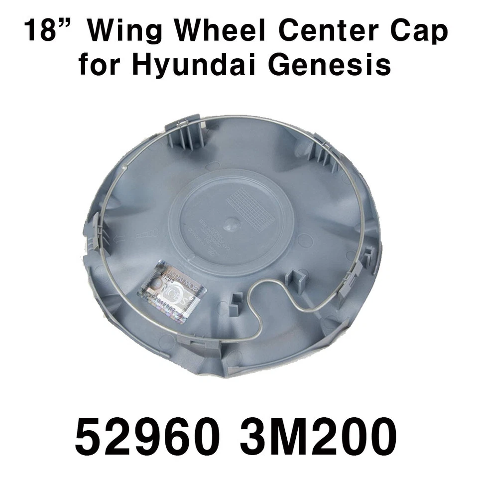 NUEVO OEM Juego de 4 tapacubos centrales de rueda de ala 529603M200 para Hyundai Genesis 09-13 Foto 3 de 3
