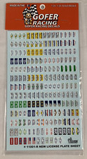 GOFER RACING DECALS new license plate SHEET 1:24 1:25 CAR MODEL ACCESSORY 11001