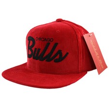 Mitchell & Ness NBA Cord Snapback Cap Chicago Bulls red Basketball Kappe rot