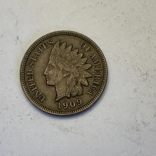 1909 Indian Head Cent VF Very Fine Bronze Penny 1c Coin Collectible