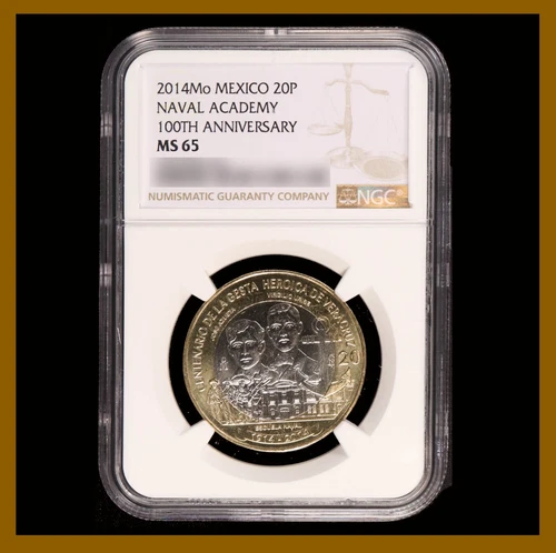 Mexico 20 Pesos, 2014 100Th Heroic Defense of Veracruz NGC MS 65 4466088-005