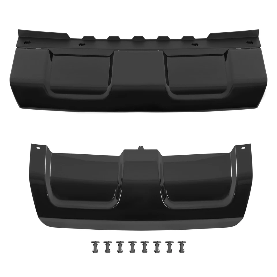 Cubierta de moldura de placa de deslizamiento de parachoques delantero + trasero negra para Range Rover Sport 2014-17 Foto 2 de 4