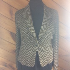 Womens New York  Company Size Large Brown blazer E17 Preowned