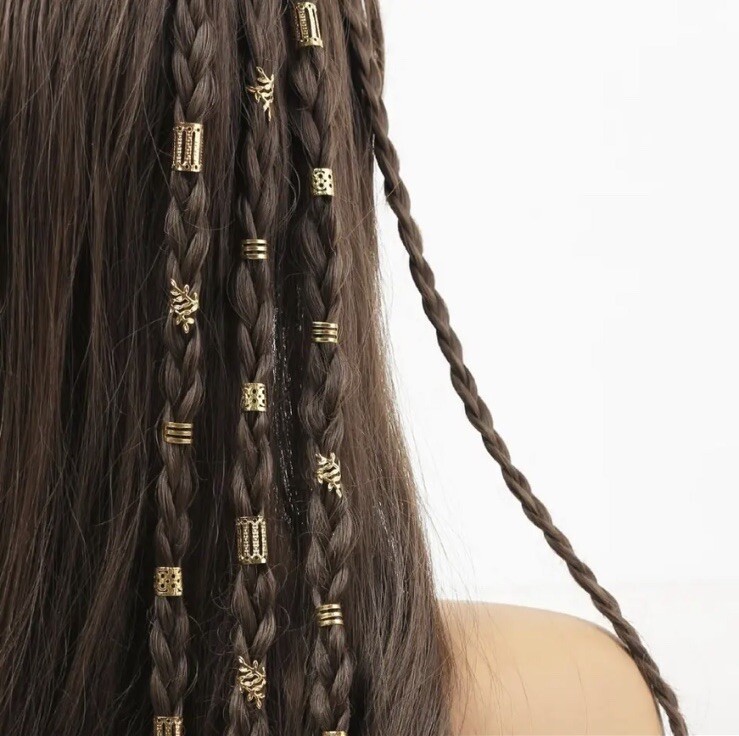 40 Pack Gold Hair Ring Cuffs Australia