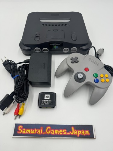 Nintendo 64 N64 Black Console + Controller + Accessory Region Free Used Tested - Afbeelding 24 van 34