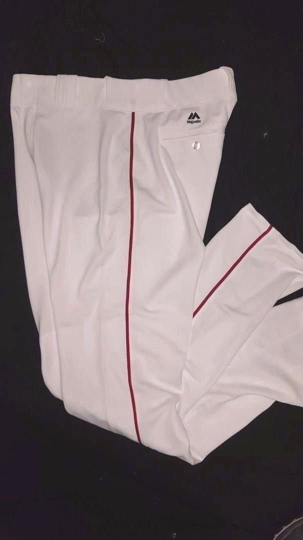 BOSTON RED SOX YOUTH WHITE FLEX BASE AUTHENTIC MAJESTIC BASEBALL PANTS