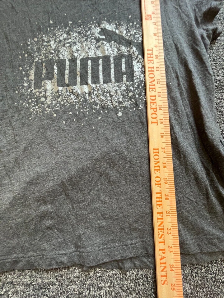 Camiseta corta Puma para mujer LG gris deletreada gráfica Slv Foto 4 de 4