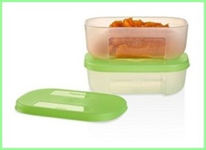 Tupperware 2 MINI FREEZER MATES SHALLOW 1 CONTAINERS SPEARMINT SEALS 110-140mL
