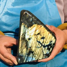 3.05LB Natural Labrador Moonstone Quartz Crystal Free Form Mineral Specimen 3124