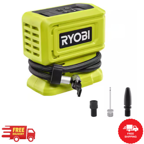 Ryobi 18V Cordless High-Pressure Inflator TOOL-ONLY Compact Powerful for Tires