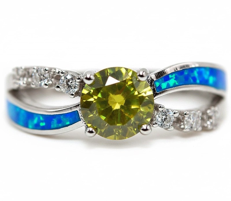 1CT Peridot 925 Solid Sterling Silver Ring Jewelry Sz 7 NF1-1