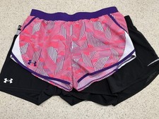 Under Armour YXL Girls Athletic Shorts Black Spandex Shorts