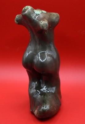 ''Green Horn'' - Expensive Clay sculpture. All Original. Hand made & glazed.