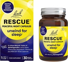 Rescue Peaceful Night Capsules | Natural Sleep Support 30 CAPSULES (2912)