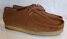 CLARKS ORIGINALS Wallabees Mens Cola Brown Suede Casual Shoes Size UK 9 EU 43