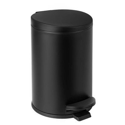 TIPGO 1.2 Gallon Small Black Trash Can, 4.5 Liters Bathroom Garbage Can with ...